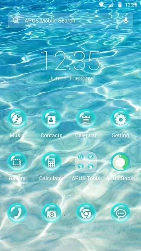 Pure Water theme for APUS स्क्रीनशॉट 3