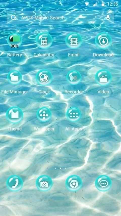 Pure Water theme for APUS स्क्रीनशॉट 2