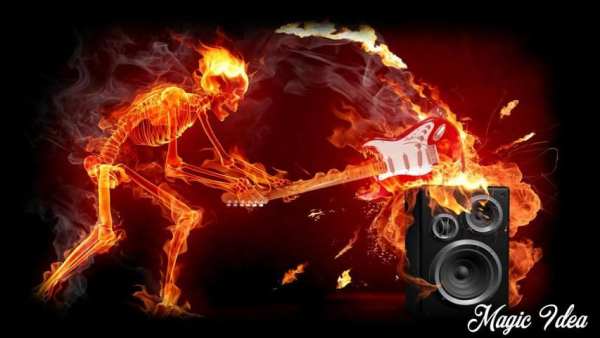 Fire Guitar Wallpaper screenshot 1