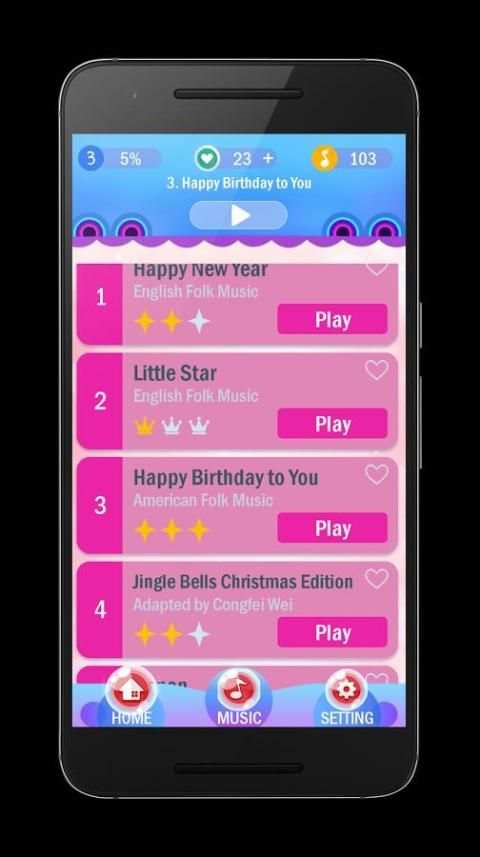 Piano Pink Tiles screenshot 4