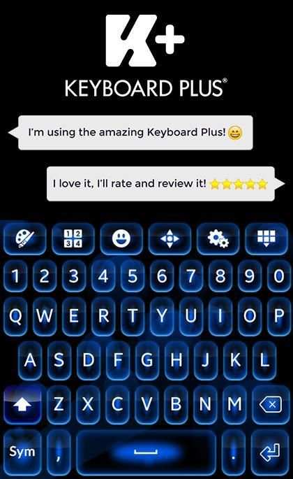 Color Blue Keyboard Theme 8 تصوير الشاشة