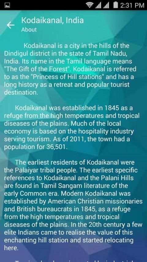 Kodaikanal City Guide скриншот 3
