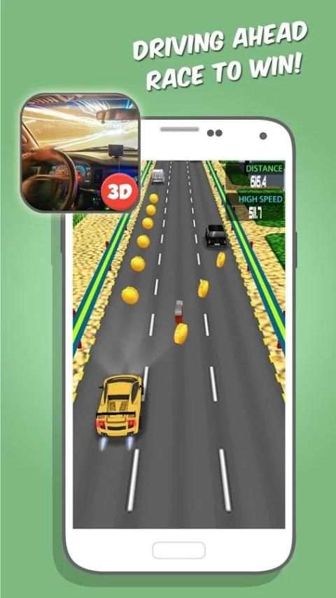 3D Car Racing - Traffic Rush 2 تصوير الشاشة