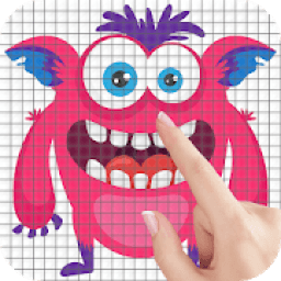 Cartoon Monsters Color by Number - Pixel Art Game icon