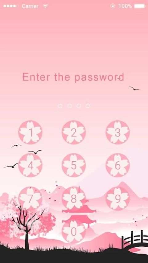 AppLock Theme Sakura 2 تصوير الشاشة