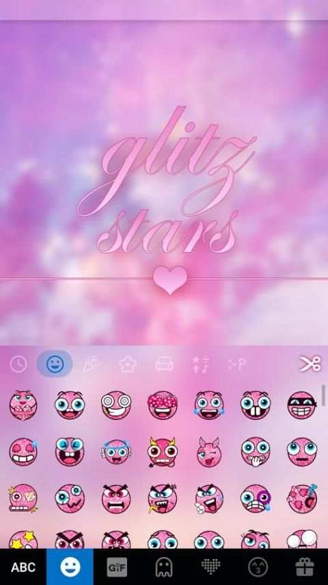 Glitz Star Emoji KeyboardTheme screenshot 3