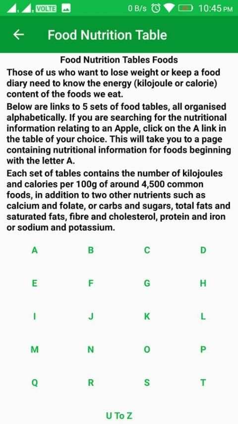 Carbohydrate Calculator स्क्रीनशॉट 2