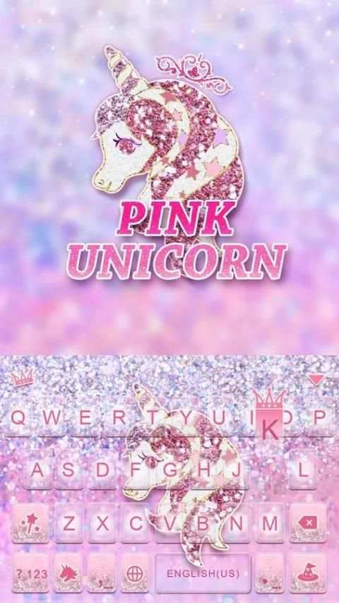 Glitter Unicorn iKeyboardTheme screenshot 4
