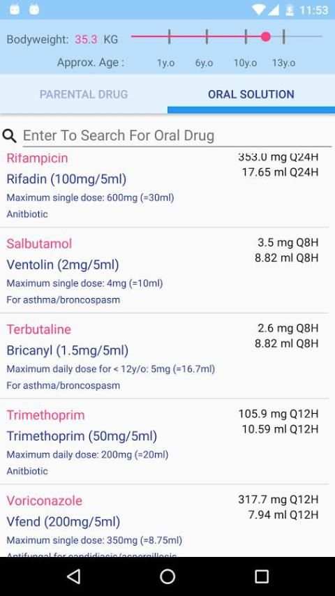 Pediatric Dosage Calculator screenshot 3