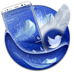 Feather Blue Launcher Theme आइकन