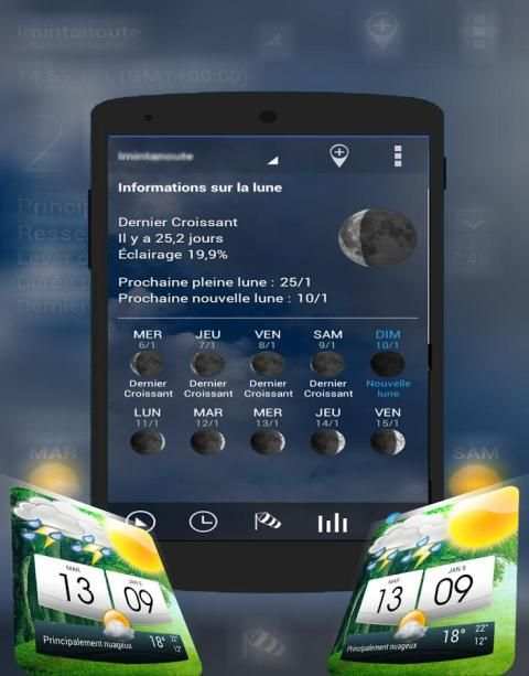 Transparent clock & weather screenshot 2