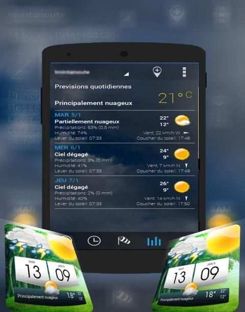 Transparent clock & weather screenshot 3