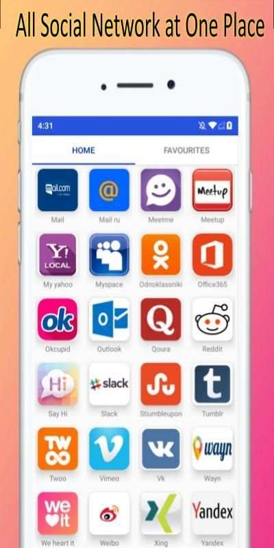 Social Media Apps All in One Social Networks App screenshot 1