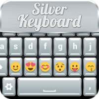 Silver Keyboard with Emojis on 9Apps