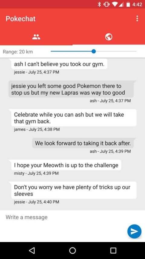 PokeChat Team 1 تصوير الشاشة