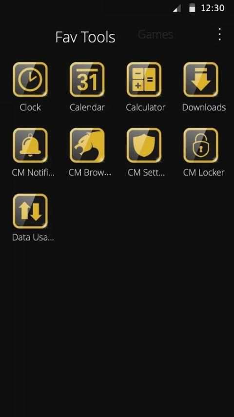 CM Launcher Luxury Gold screenshot 1