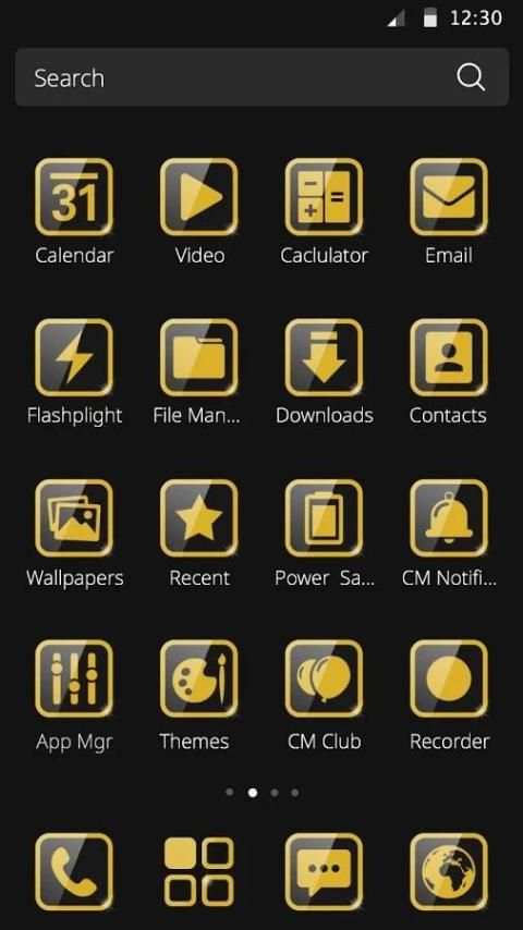 CM Launcher Luxury Gold screenshot 2