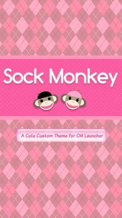 Pink Sock Monkey CM Launcher screenshot 3
