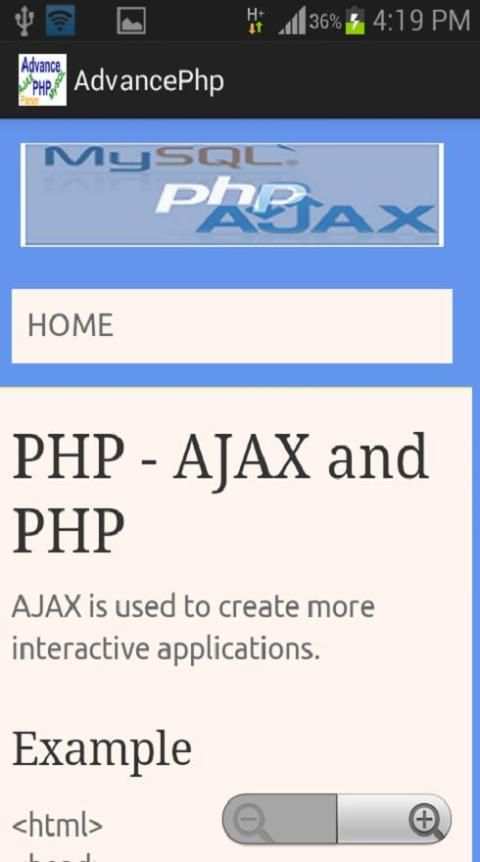 Advance Php/AJAX W3school 1 تصوير الشاشة