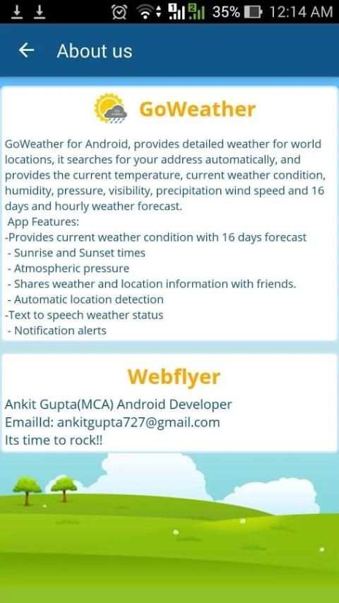 GoWeather screenshot 2