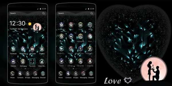 Tema batu hati berlian screenshot 1