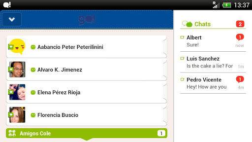 Go!Chat for Facebook скриншот 1