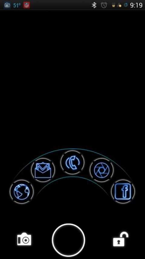 Neon Blue GO Launcher Theme screenshot 1