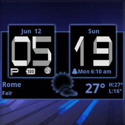 ikon Honeycomb Weather Clock Widget