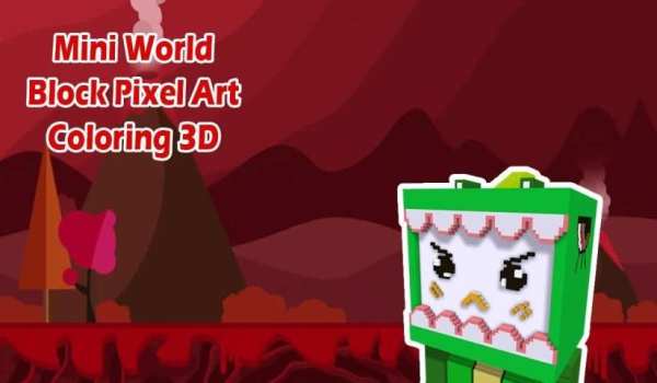 Mini World Pixel Blocks Art Coloring 3D screenshot 1