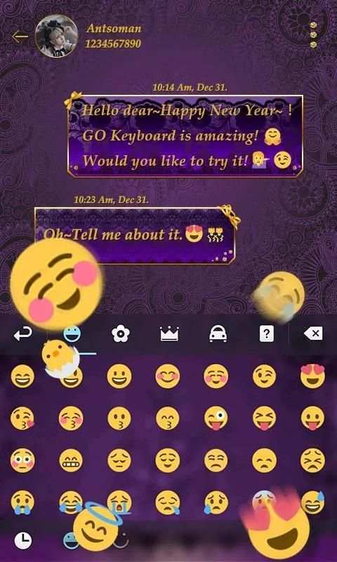 Lolita GO Keyboard theme स्क्रीनशॉट 2