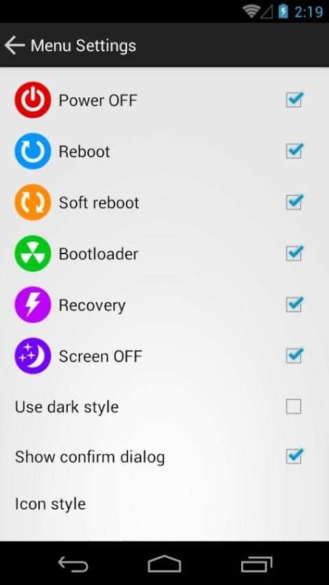 Power Menu (ROOT) 4 تصوير الشاشة