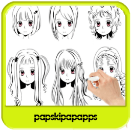 ikon Cara menggambar gadis anime