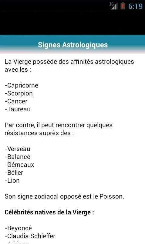 Signes Astrologiques screenshot 1