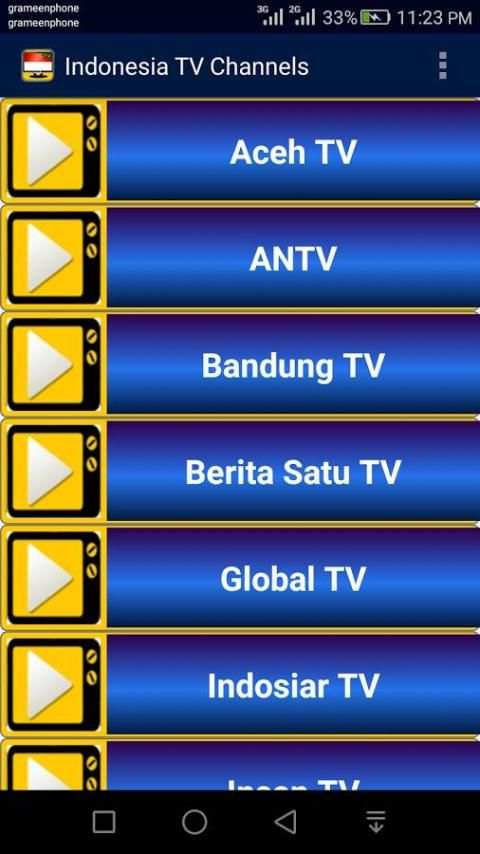 Indonesia TV Channels स्क्रीनशॉट 2