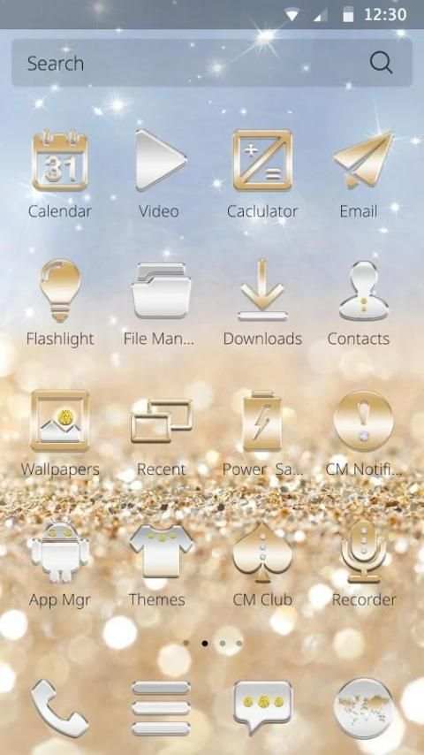 Gold and Silver Theme screenshot 2
