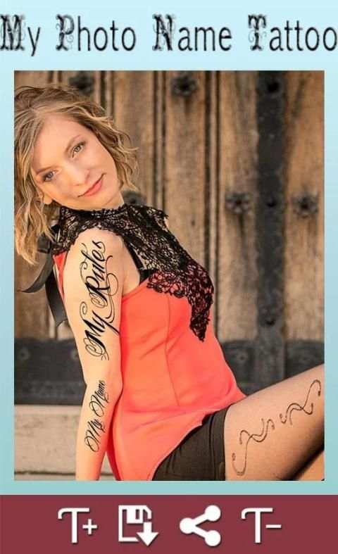 My Photo Name Tattoo Editor скриншот 2