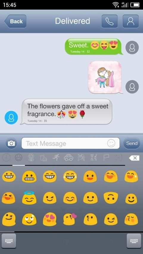 Emoji Keyboard-Classic Blue6 5 تصوير الشاشة