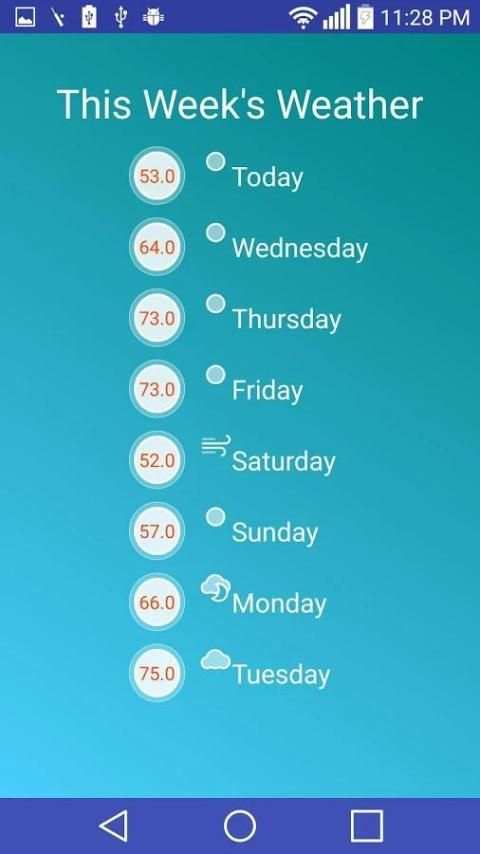 WeatherForecastApp screenshot 2