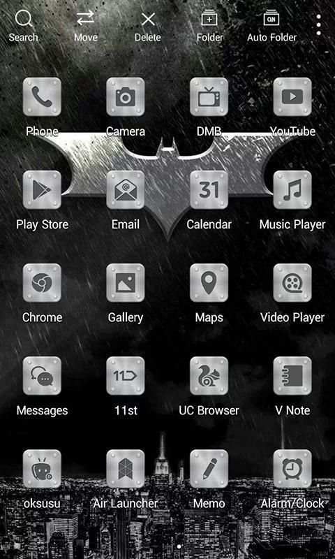 Black Dark Hero Launcher theme screenshot 1