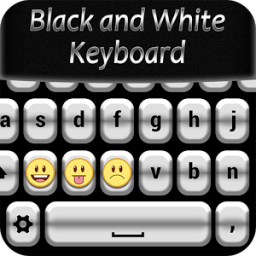 ikon Hitam dan Putih Warna Keyboard