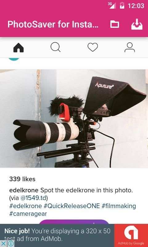 PhotoSaver for instagram screenshot 1