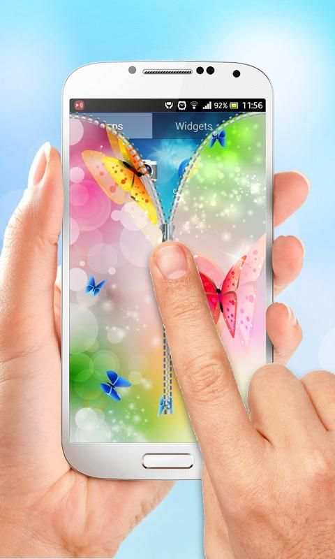 Butterfly Zipper Lock Screen screenshot 3