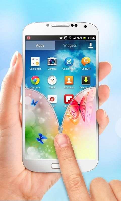 Butterfly Zipper Lock Screen screenshot 5