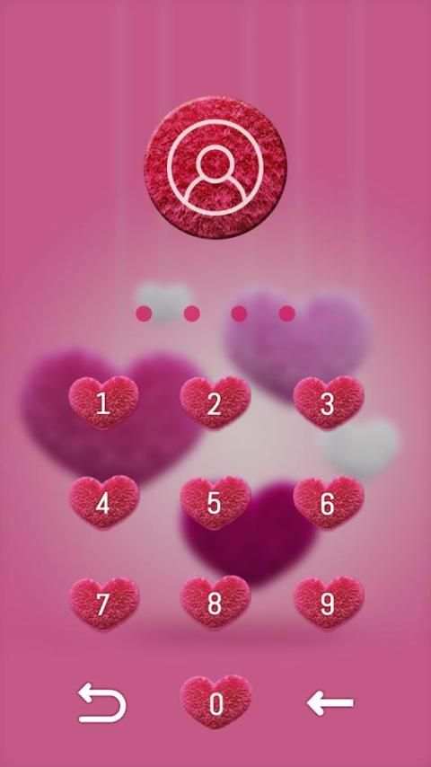 Pink Hearts CM Locker Theme 3 تصوير الشاشة