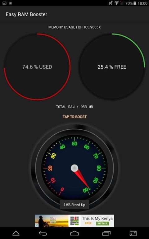 Easy RAM Booster 2016 1 تصوير الشاشة