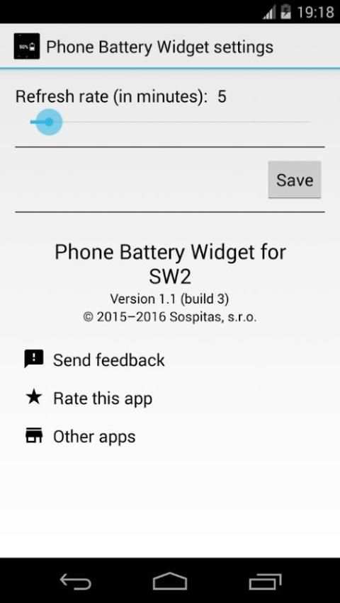 Phone Battery Widget for SW2 скриншот 1
