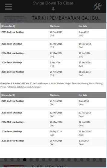 Kalendar 2016 Malaysia Hijrah 7 تصوير الشاشة