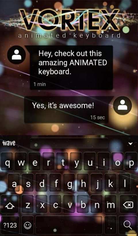 Vortex Animated Keyboard स्क्रीनशॉट 4
