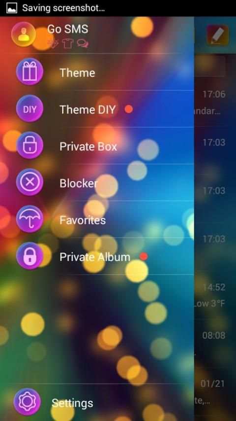 GO SMS Color Flash screenshot 3