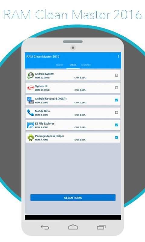 RAM Clean Master 2016 1 تصوير الشاشة